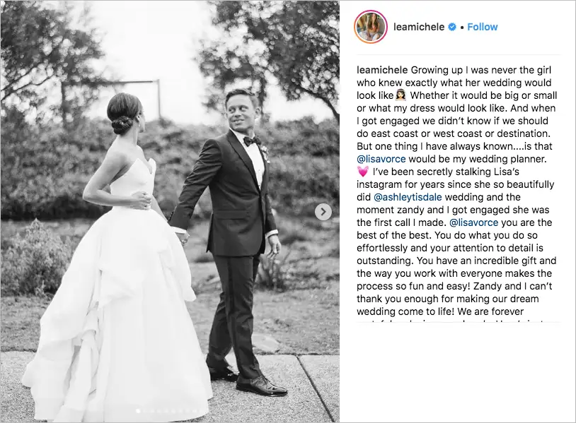 Lea michele's wedding dress cheap